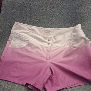 Slazenger White Fade Into Pink Golf Shorts